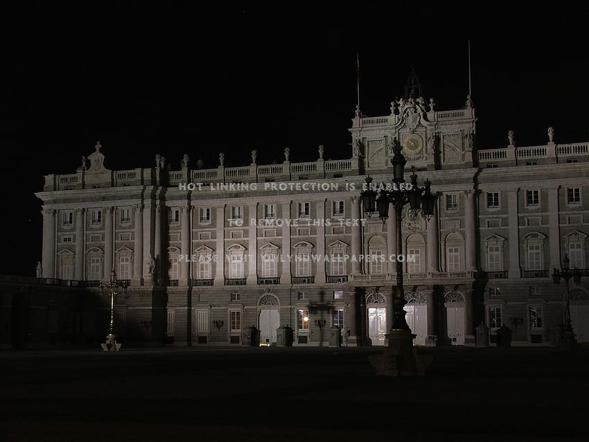 madrid royal palace night, royal palace of madrid HD wallpaper