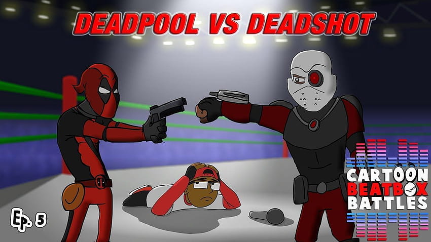Deadpool Vs Deadshot, çizgi film beatbox savaşı HD duvar kağıdı
