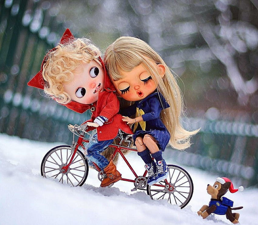 Love Of Cute Dolls, pasangan boneka lucu Wallpaper HD