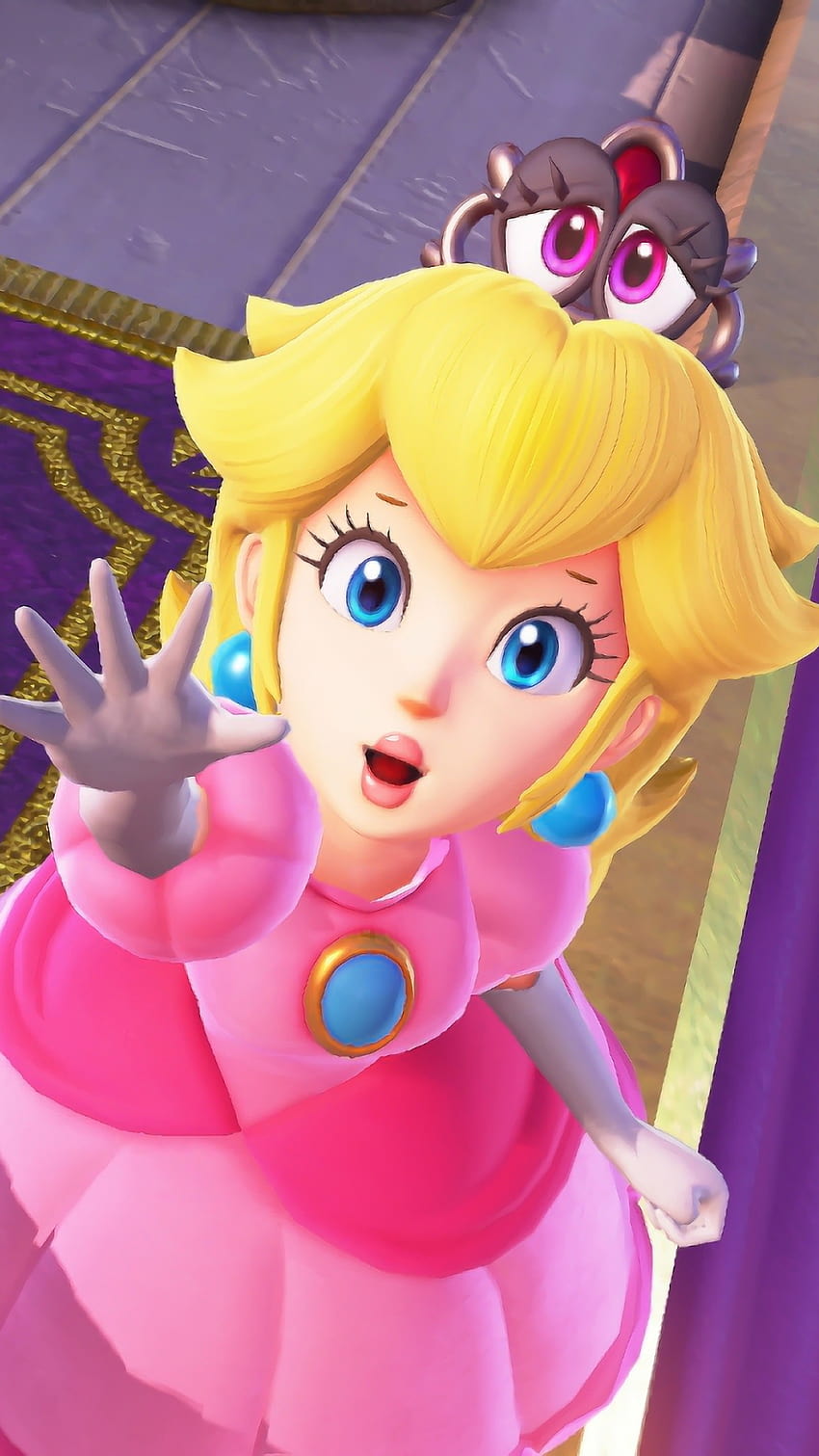 Videojuego Super Mario Odyssey, princesa peach teléfono fondo de pantalla del teléfono