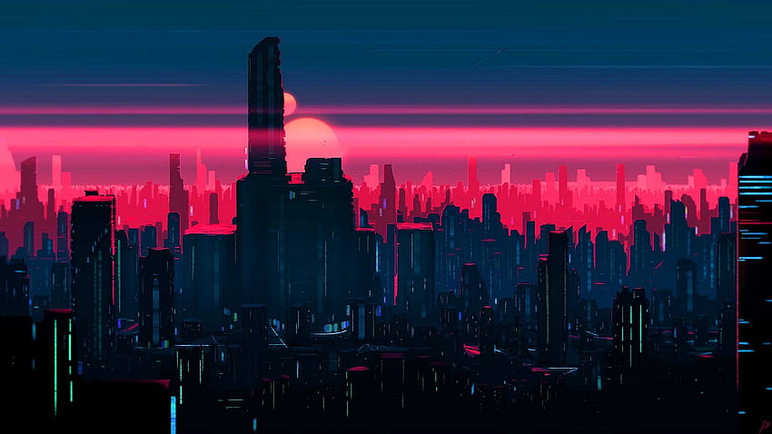 SONDHI, laptop city aesthetic HD wallpaper