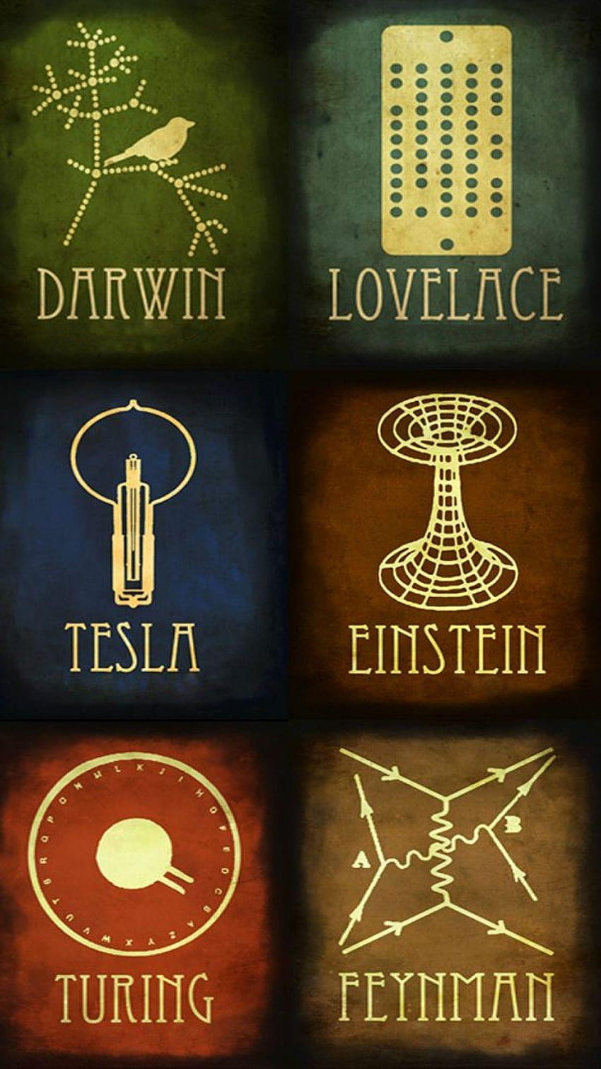 Famous Scientists iPhone HD phone wallpaper