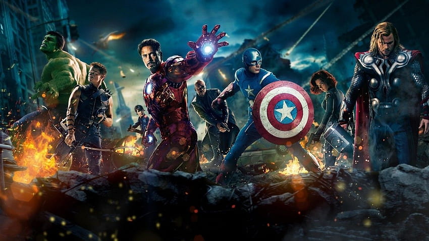 1366x768 The Avengers, Iron Man, Captain America, Hulk, Thor, Black Widow for Laptop,Notebook, captain america laptop HD wallpaper