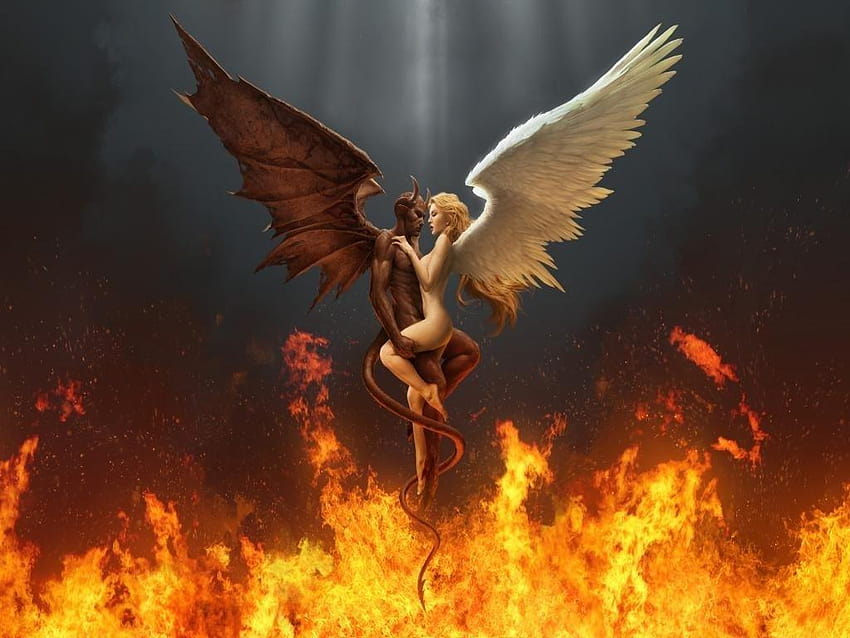Dämon, Engel, Flügel, Feuer / und Mobile, Flügel des Feuers HD-Hintergrundbild