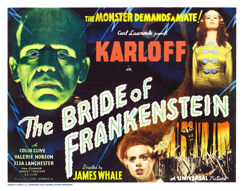 Bride Of Frankenstein Landscape 2 Vintage 1930s Movie Posters [1920x1503] for your , Mobile & Tablet, vintage movie poster HD wallpaper