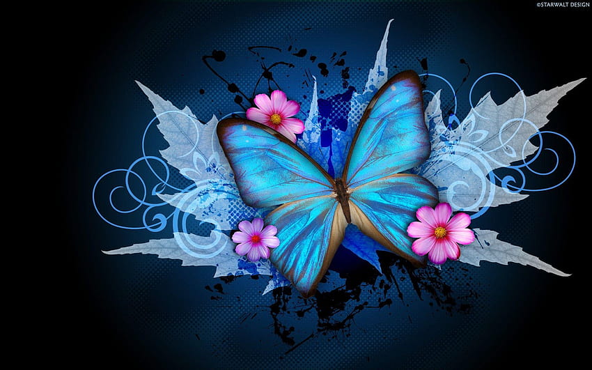 Schmetterlingskunst In , Instagram, Hintergrundschmetterling HD-Hintergrundbild