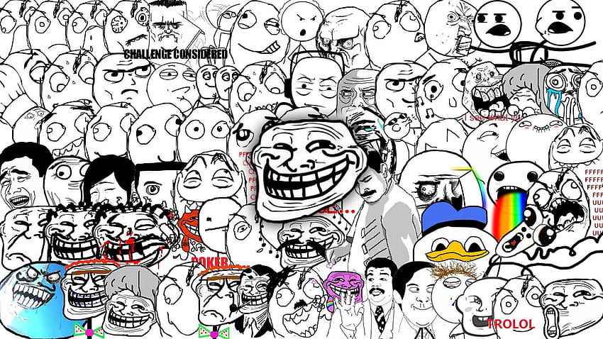 Meme face: lol face, troll face, poker face - zager - Folioscope