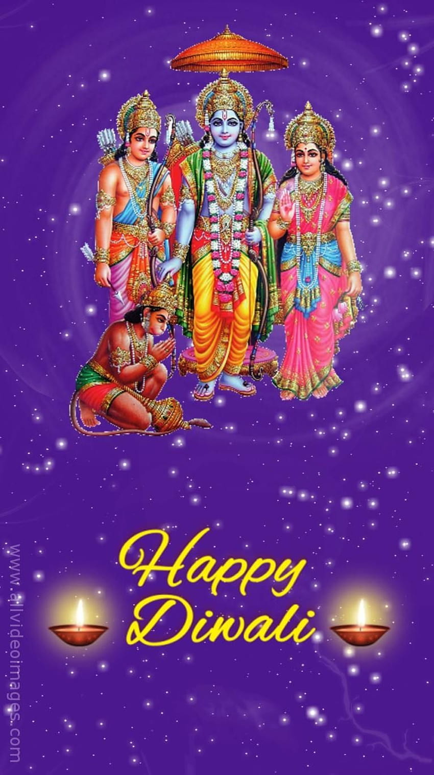Fröhliches Diwali-Mobile, Lord-Ram-Mobile HD-Handy-Hintergrundbild