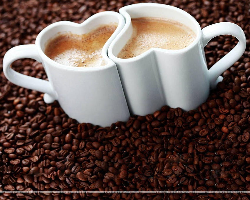 TWO LOVE HEART COFFEE CUPS HD wallpaper | Pxfuel