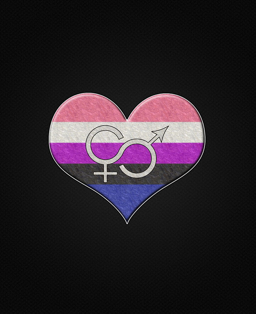 Gender Fluid Pride Heart Pinback Button, genderfluid iphone HD phone wallpaper