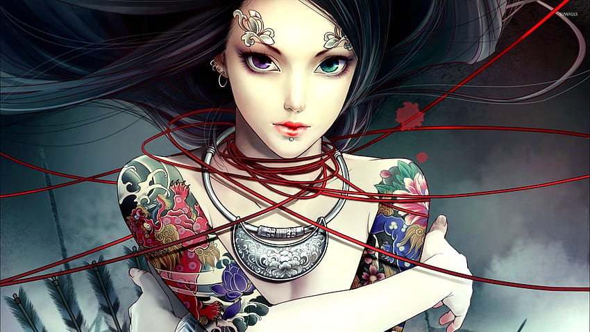 Tattoo Anime Girl, yakuza girl HD wallpaper