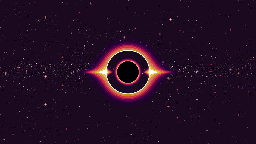 Kurzgesagt \u2013 In a Nutshell Black Holes, komputerowa czarna dziura Tapeta HD
