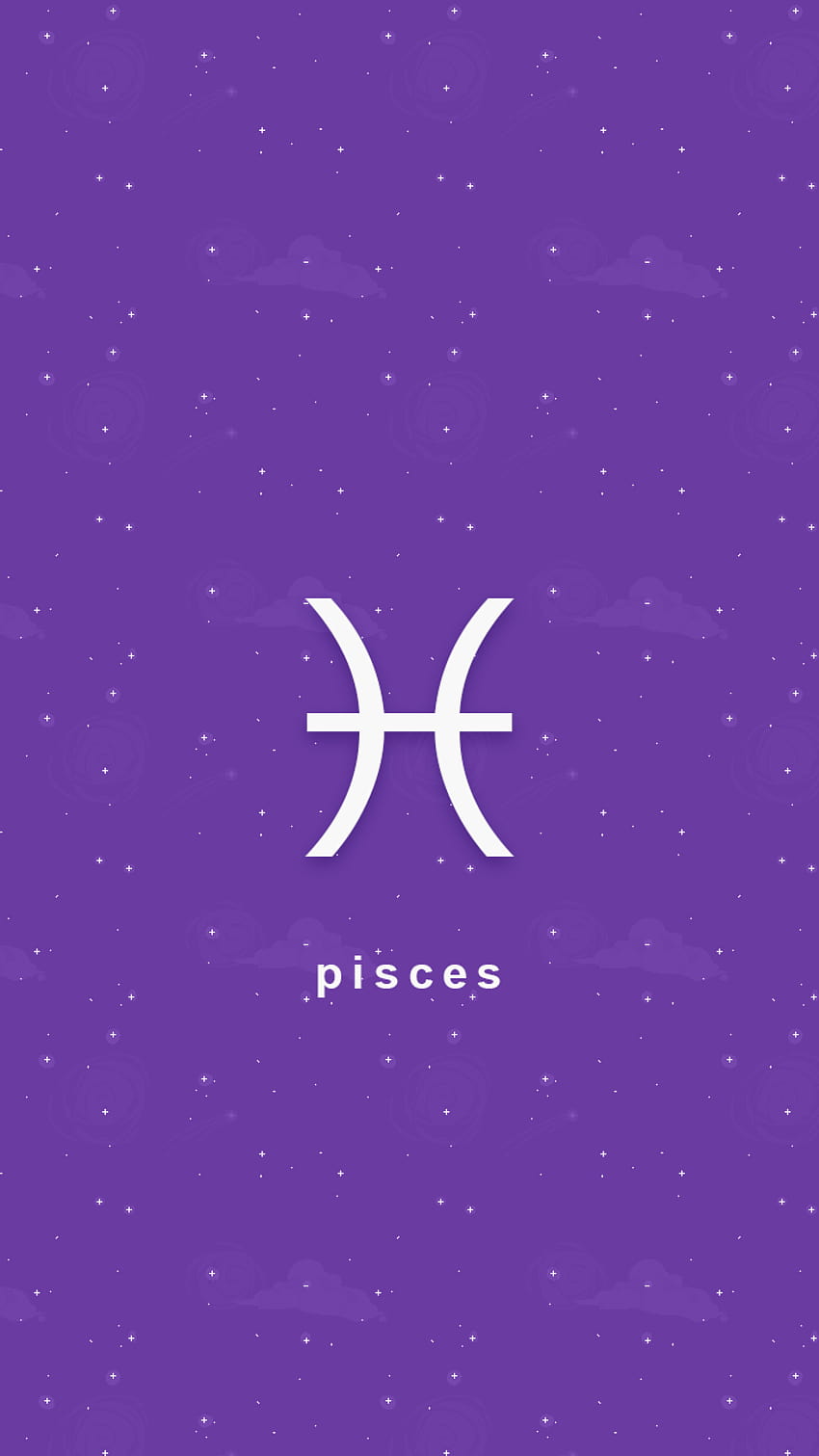 tanda zodiak, pisces ungu wallpaper ponsel HD