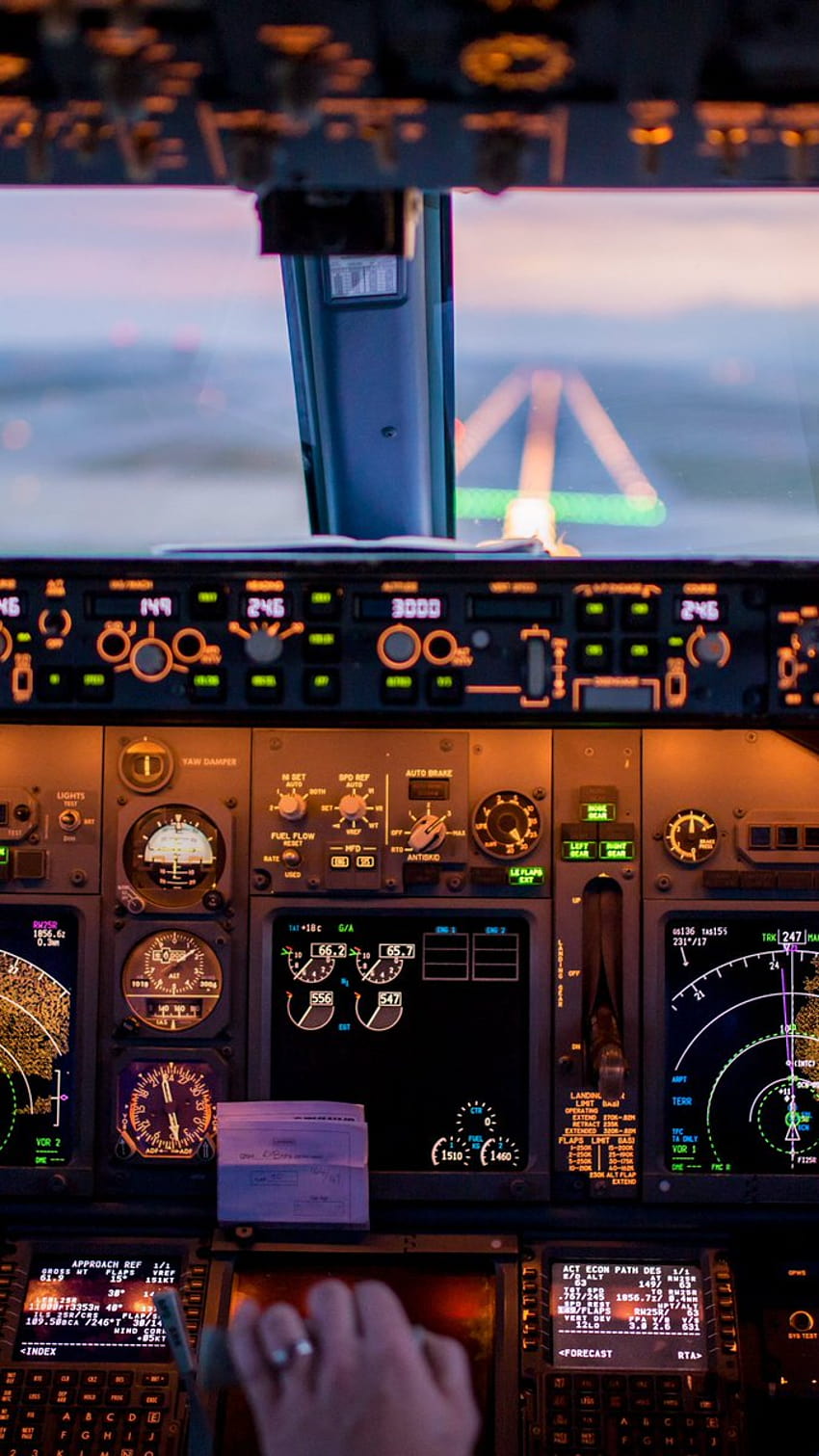 Airplane Cockpit posted by Ryan Johnson, commercial pilot HD phone wallpaper