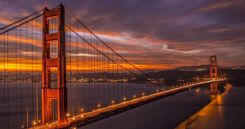 california san francisco bridge ultra » Високо качество HD тапет