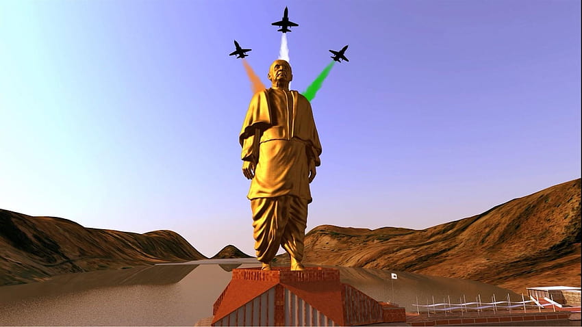 Sardar Vallabhbhai Patel de la statue de l'unité au Gujarat Inde Fond d'écran HD
