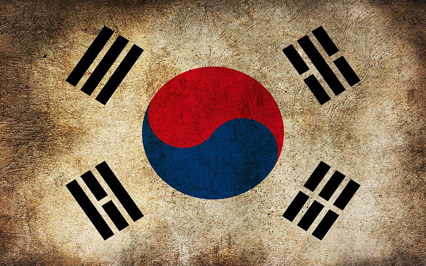 Flagi koreańska korea korea południowa, flaga korei Tapeta HD