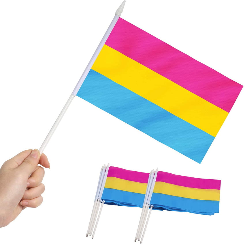 2 Pack Pansexual Pride Flags Lgbtq Accessory 5 X 3 Feet Striped Pink Yellow And Blue Flag For