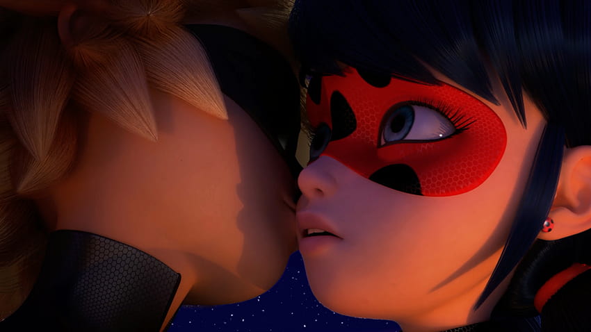 Adrien Agreste/Relationships, ladybug and cat noir kissing HD wallpaper
