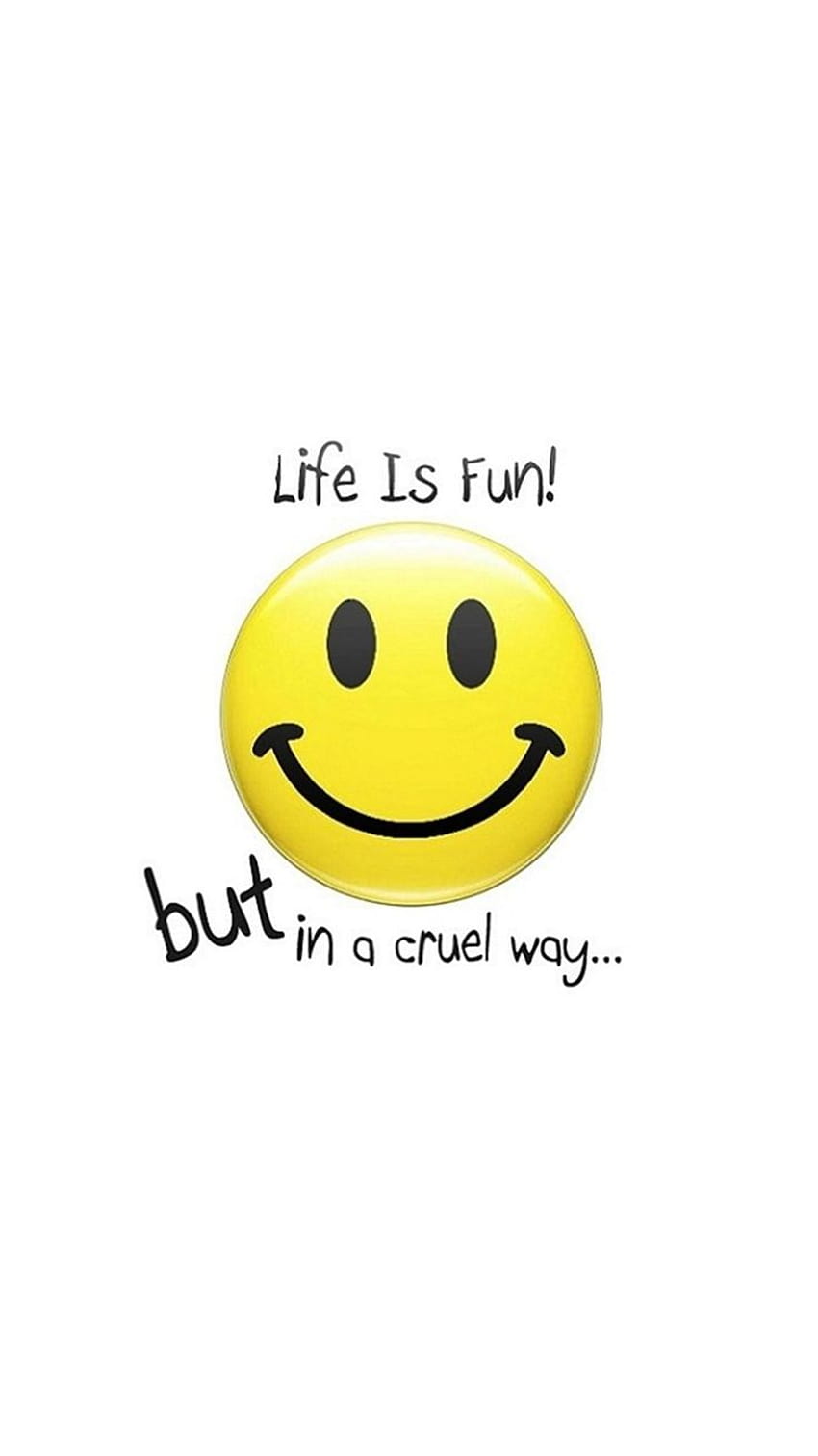 Life is Fun Smiley Android, funny smile HD phone wallpaper