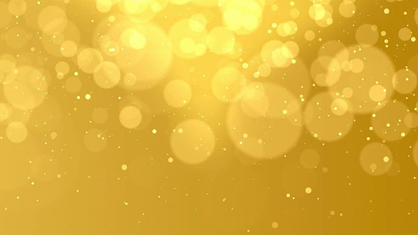 黄金、金色の背景を移動すると抽象的な落下光グロー粒子 高画質の壁紙