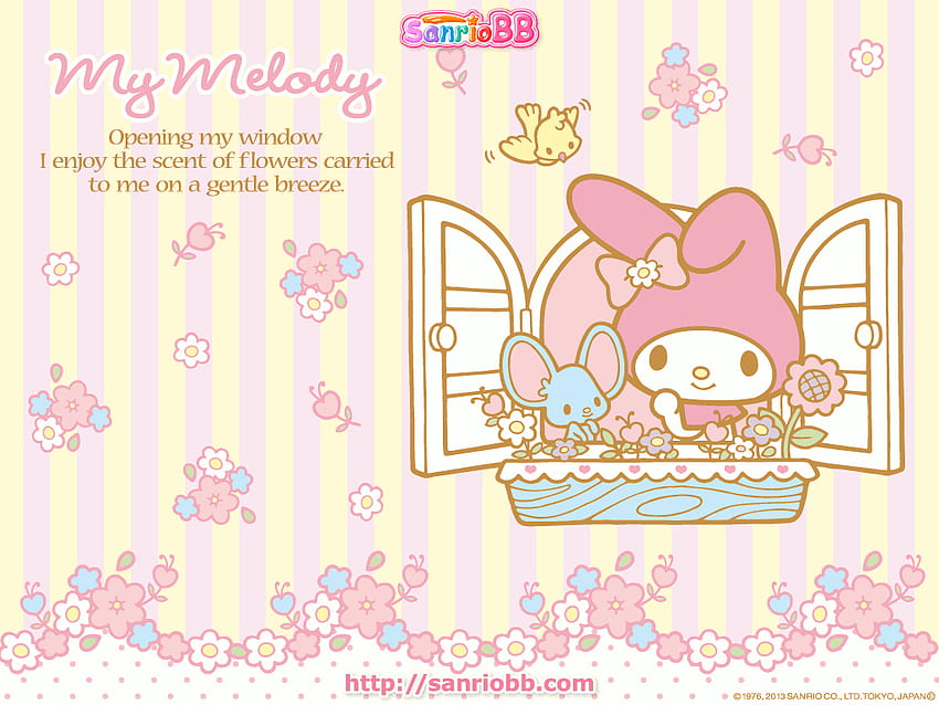 マイメロディ公式 MelodyMariland  ทวตเตอร  My melody wallpaper Sanrio  wallpaper Pink wallpaper pc