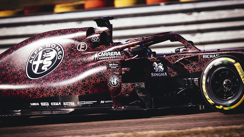 Alfa Romeo: Kimi Raikkonen estrena el auto F1 2019 con librea especial del Día de San Valentín fondo de pantalla