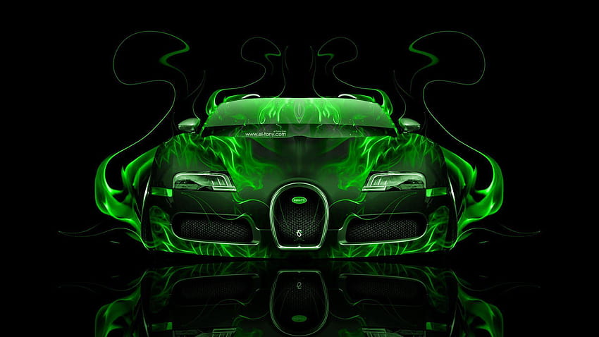 Gold Bugatti Veyron with Neon, fire bugatti HD wallpaper | Pxfuel