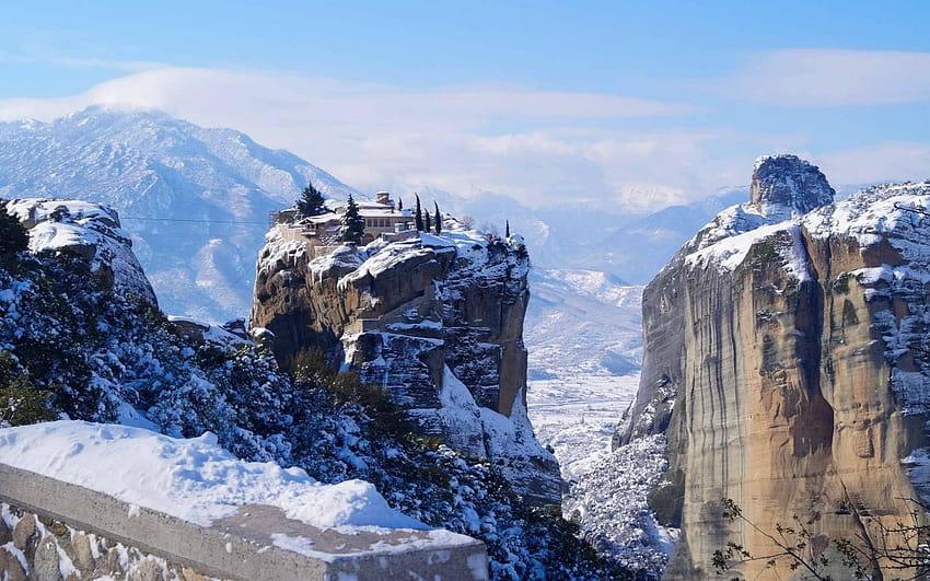Kışın Yunanistan'da Gezilecek En İyi 10 Yer Yunanistan Kışın HD duvar kağıdı