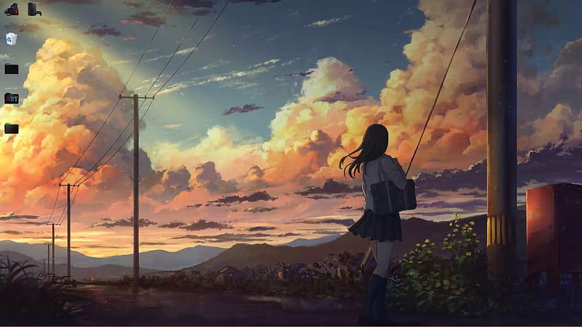 Anime Orange Sky, anime white sky HD wallpaper | Pxfuel
