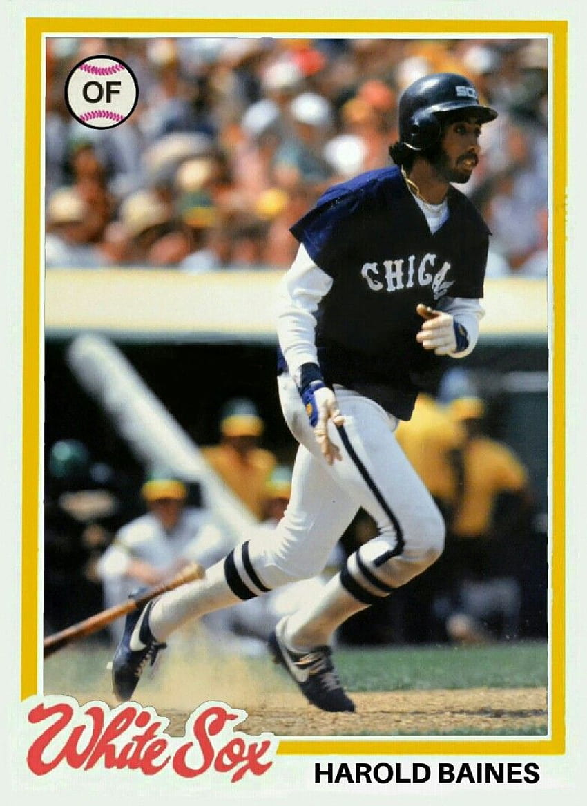 1978 Topps baseball design Harold Baines HOF HD phone wallpaper