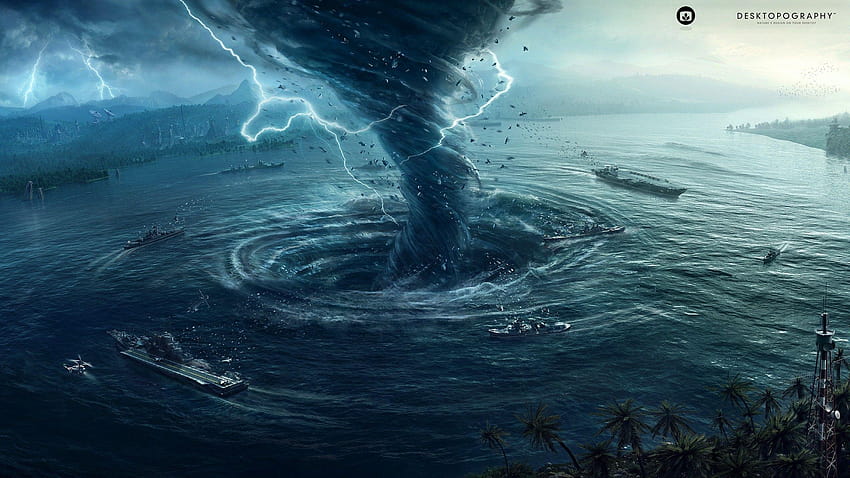 hurrikan, tornado, wasser, naturkatastrophe, ographie, naturkatastrophen HD-Hintergrundbild