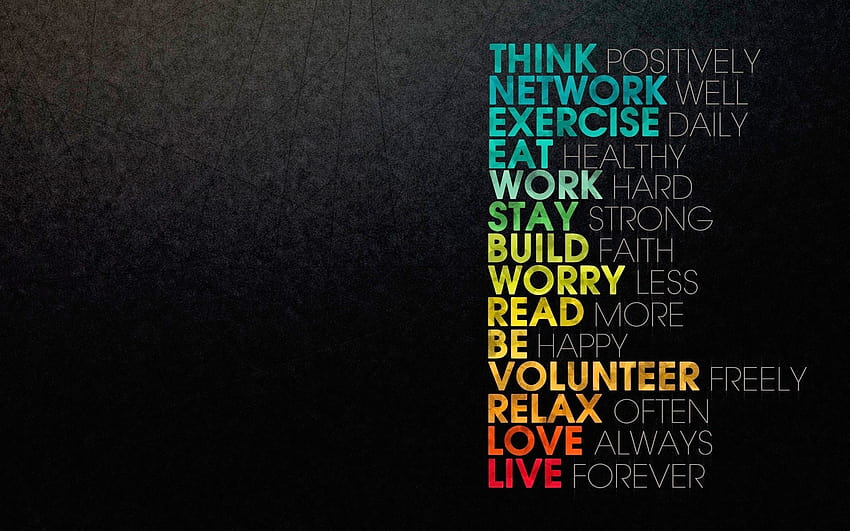 Think Network Exercise Eat Work ... tip, work quotes HD wallpaper
