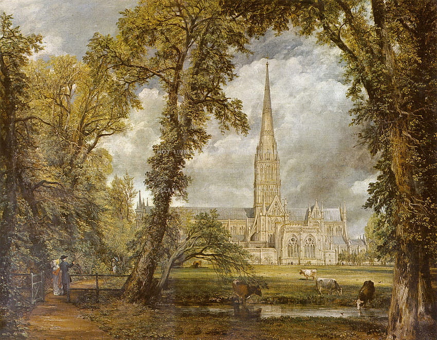 ソールズベリー大聖堂 ジョン・コンスタブル 高画質の壁紙