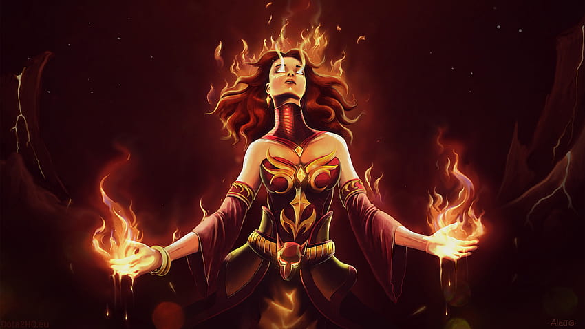 Lina Wallpaper ~ Flame Lily - DOTA 2 Game Wallpapers Gallery