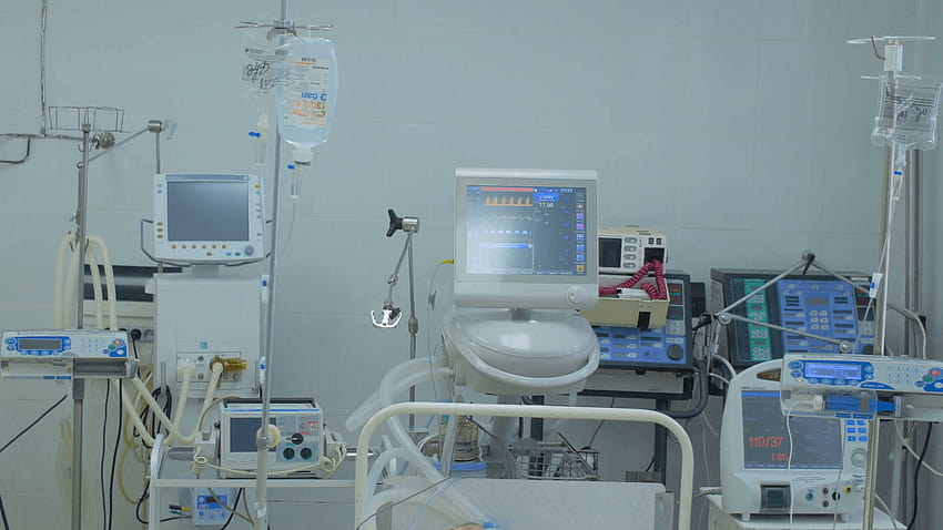 集中治療室の医療機器。 スライダーショット ストック動画、 高画質の壁紙