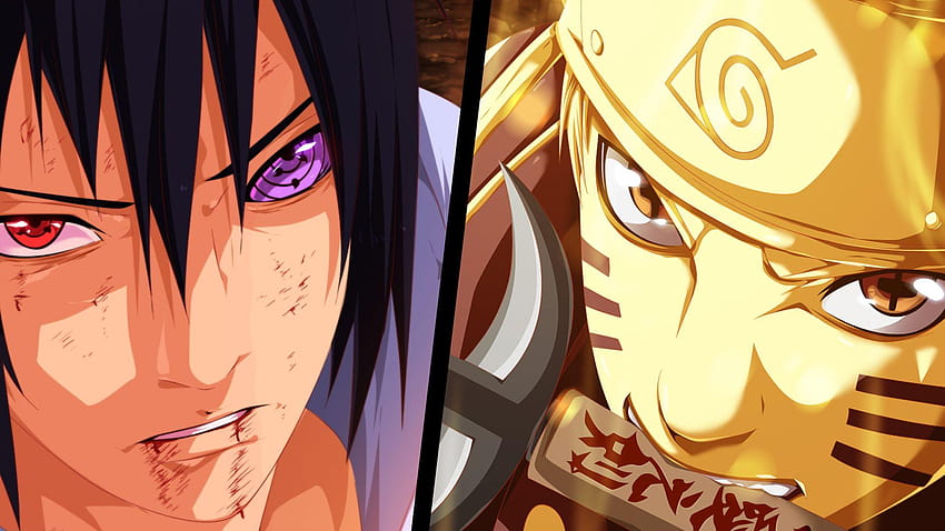 naruto kyuubi mode vs sasuke eternal mangekyou sharingan wallpaper