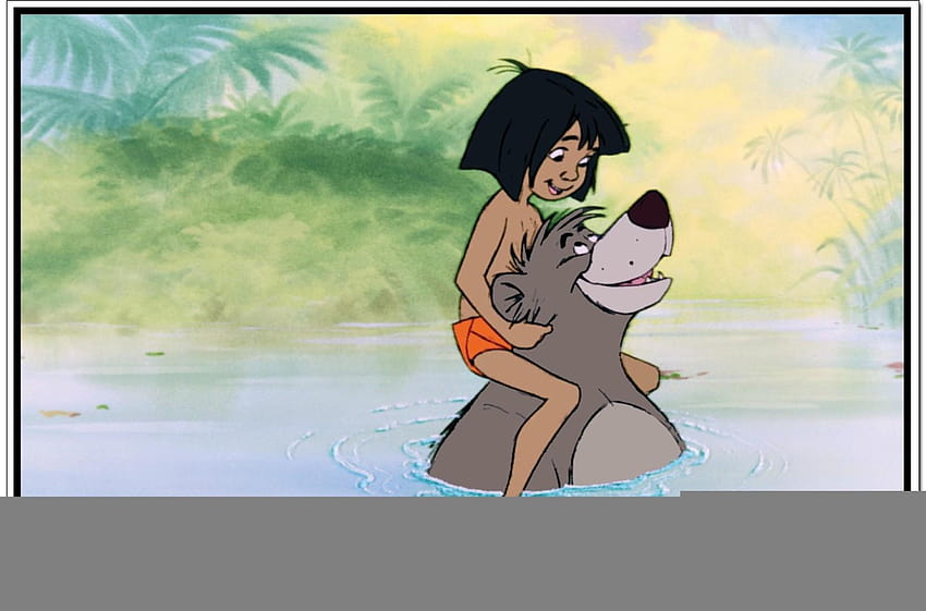 Jungle Book Mowgli y Baloo In Water Poster Paper Print, artista musical mogli fondo de pantalla
