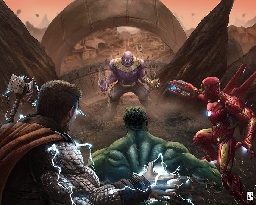 Thanos vs Hulk, iron man and thanos HD wallpaper | Pxfuel