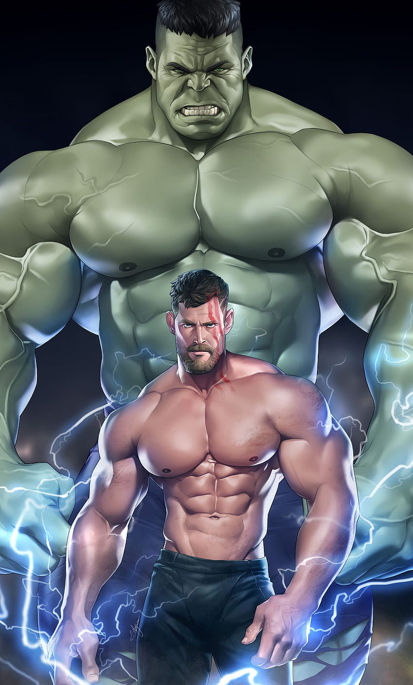 1280x2120 Muskulöser Thor iPhone, Thor-Körper HD-Handy-Hintergrundbild