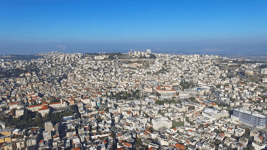 Aerial view of Nazareth, Israel Stock Video Footage, nazareth israel HD wallpaper
