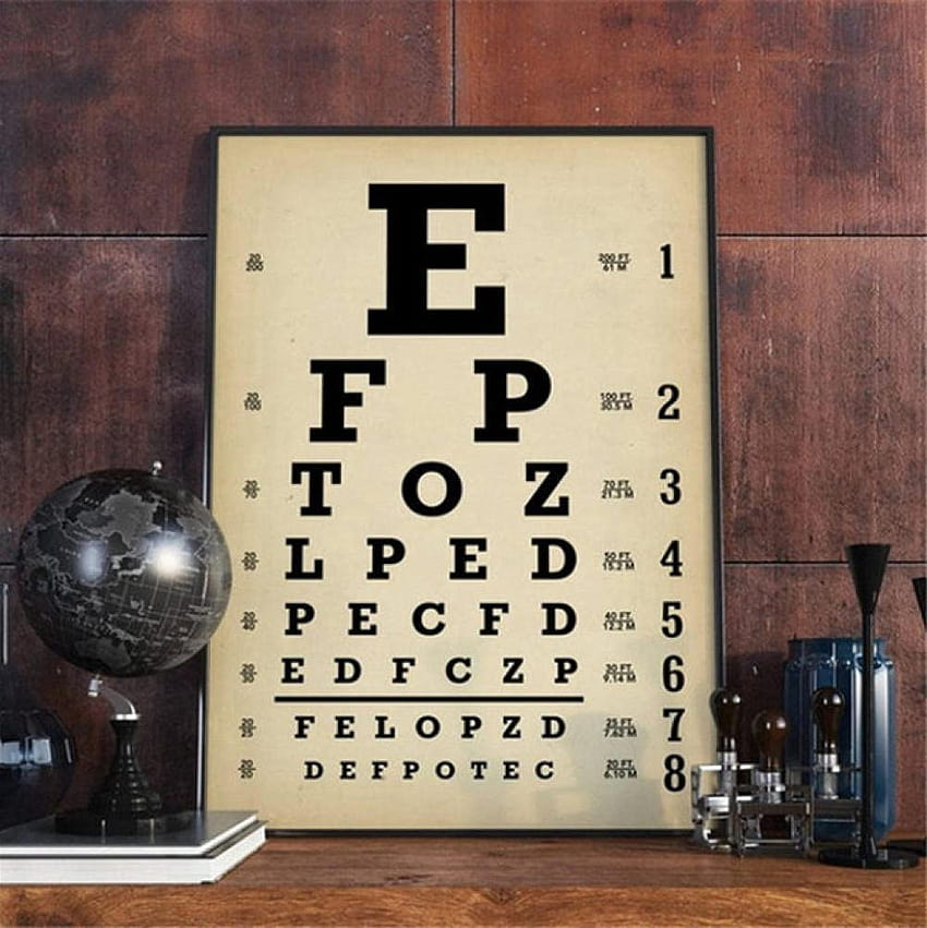 GJLDAMAI 1 PCs Poster Prints Ophthalmologist Optometry Eye Chart Art Print Ophthalmology Clinic Eye Diagram Canvas Painting Movie 50X50Cm No Frame: Posters & Prints HD phone wallpaper
