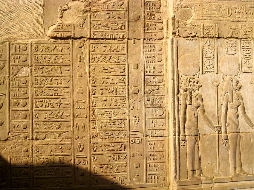 Ägyptische Hieroglyphen-Hintergründe, altägyptische Hieroglyphen HD-Hintergrundbild