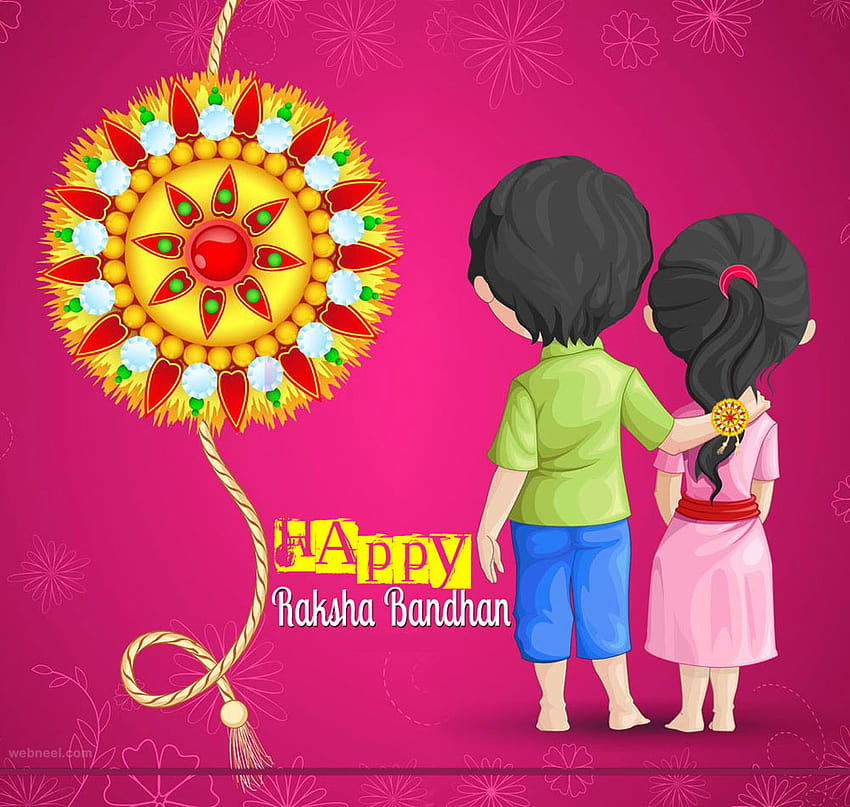 40 wunderschöne Raksha Bandhan-Grußkarten und fröhliches Rakshabandhan HD-Hintergrundbild