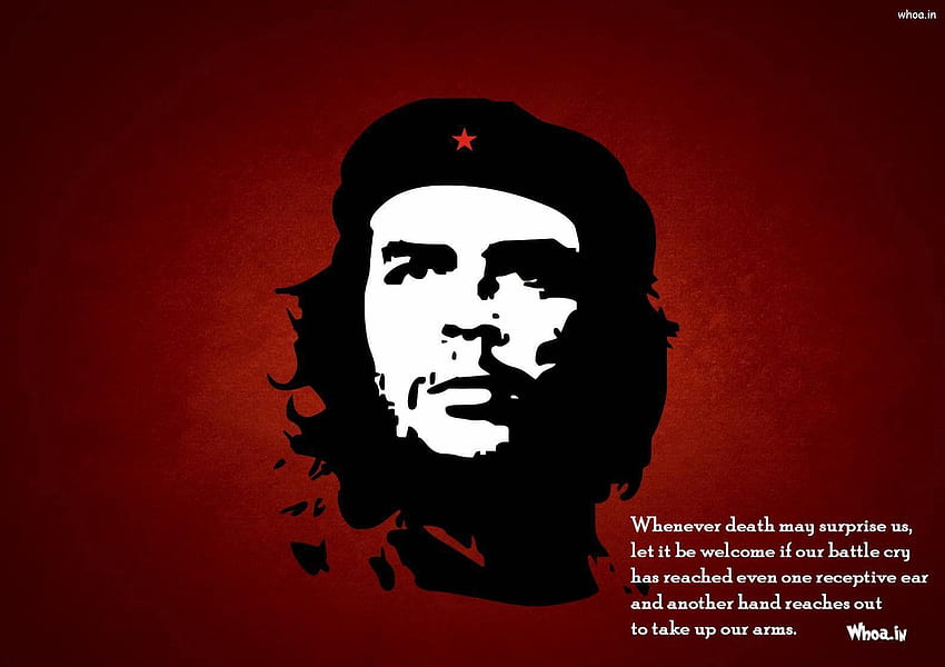Che Guevara Gesicht und Zitate mit roten Hintergründen, Cheguevara HD-Hintergrundbild