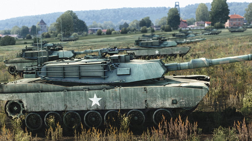 Amerykańskie czołgi M1 Abrams podczas ćwiczeń w Niemczech Zachodnich, początek lat 80. : r/arma Tapeta HD