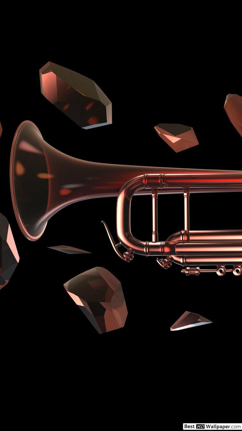Glastrompete und Kristallverzierungen, Trompete iphone HD-Handy-Hintergrundbild