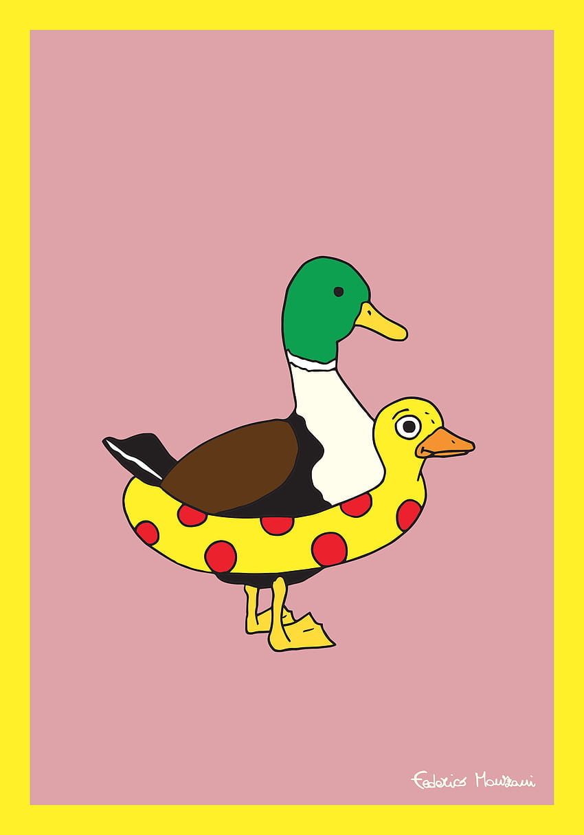 Duck Lifebelt by Federico Monzani, aesthetic duck HD phone wallpaper
