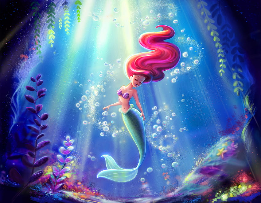 Kleine Meerjungfrau, Ariel die Meerjungfrau HD-Hintergrundbild