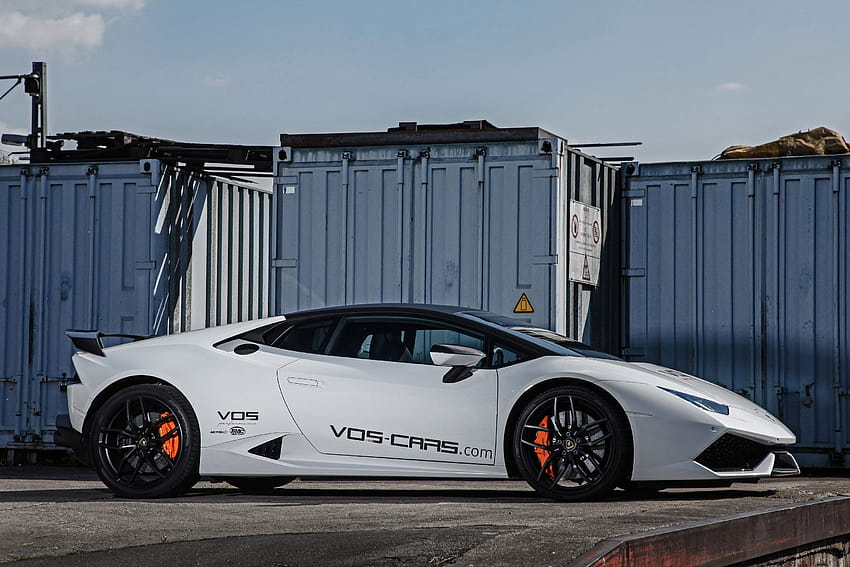 2015 VOS Lamborghini Huracan supercars cars white tuning modified, modified lamborghini HD wallpaper